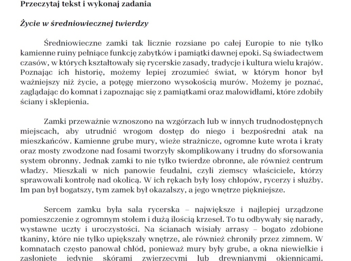 Arkusz egzaminacyjny "Hobbit, czyli tam i z powrotem"