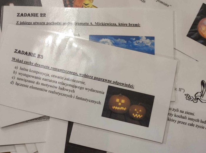 "Dziady cz. II" - lekcja z przesiadką- pytania egzaminacyjne