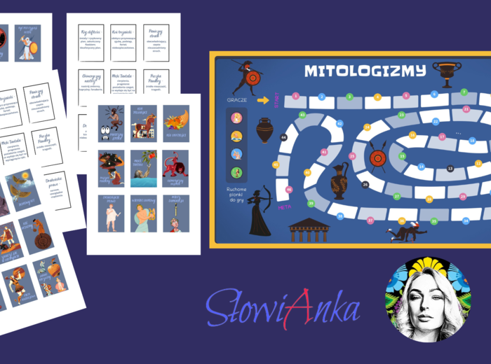 Związki frazeologiczne pochodzące z mitologii (fiszki oraz interaktywna gra) + prezentacja GRATIS!