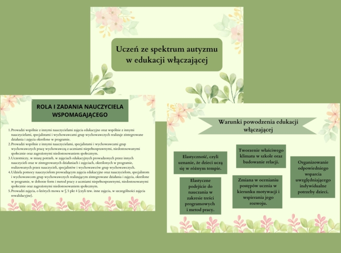Uczeń ze spektrum autyzmu w edukacji włączającej