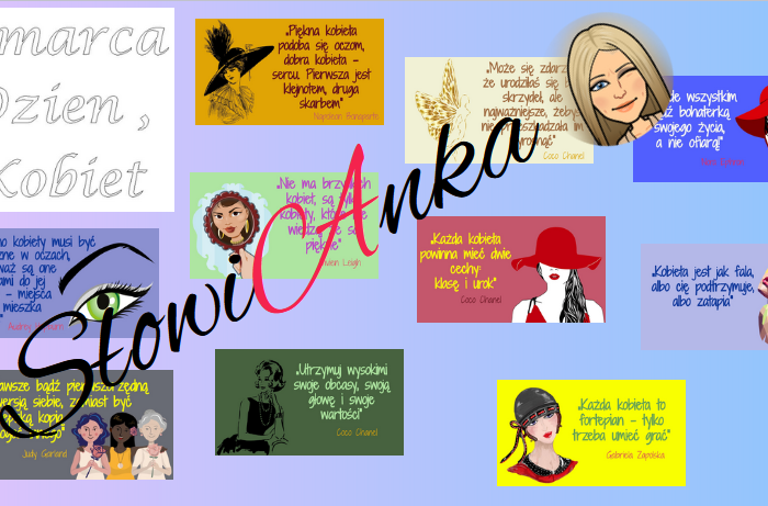 DZIEŃ KOBIET gazetka z cytatami + duży napis do wydruku