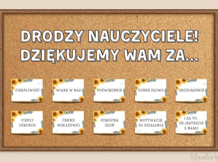 Gazetka szkolna - Dzień Nauczyciela/Dzień Edukacji Narodowej 1