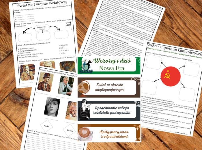 Historia klasa 7 - Świat w okresie międzywojennym (karty pracy do podręcznika Nowej Ery)