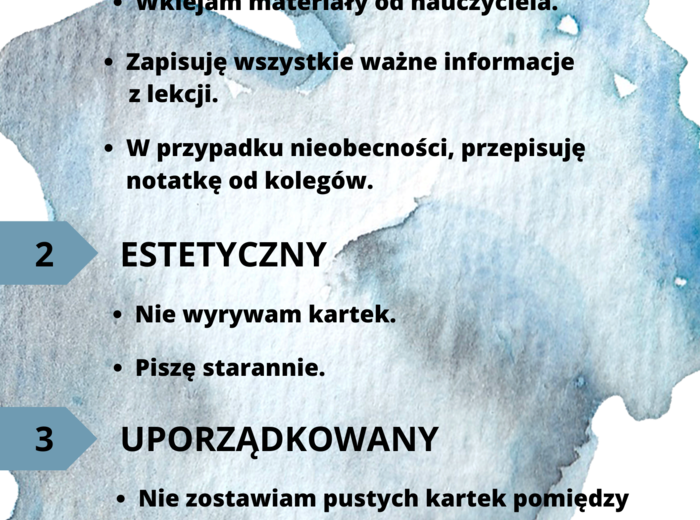 Zasady prowadzenia zeszytu