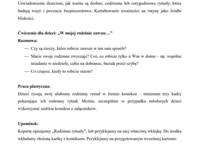 „Tak zaczęła się moja historia!” - projekt / innowacja własna