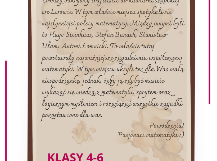 Matematyczny escape room z okazji Dnia Matematyki dla klas 4-6