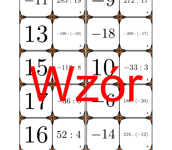 Domino - Dzielenie liczb całkowitych | matematyka