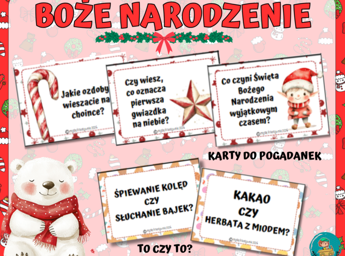 BOŻE NARODZENIE- ŚWIĄTECZNY ZESTAW - PLANSZE i ZABAWY