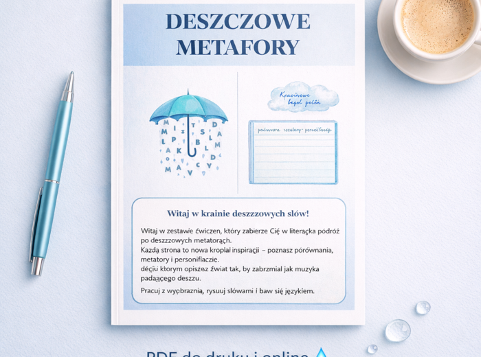Deszczowe metafory – ćwiczenia z języka polskiego