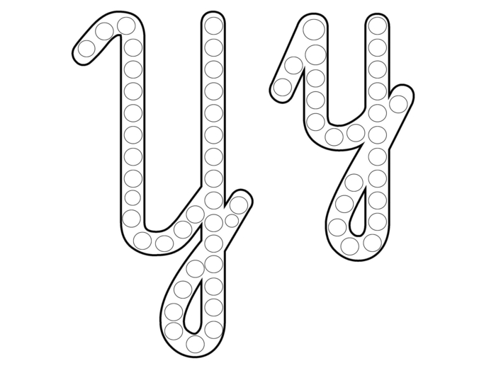 Alfabet - szablony do plasteliny lub farby