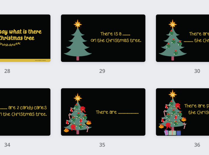 Merry Christmas - prezentacja świąteczna z ćwiczeniami online/offline dla klas 2 i 3