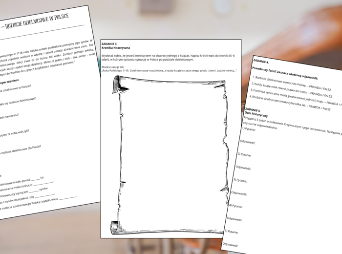 Karta pracy- ROZBICIE DZIELNICOWE -3 strony