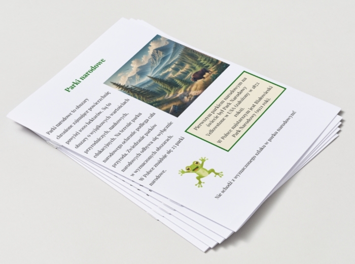 Parki narodowe, Parki krajobrazowe, Rezerwaty przyrody, Pomniki przyrody