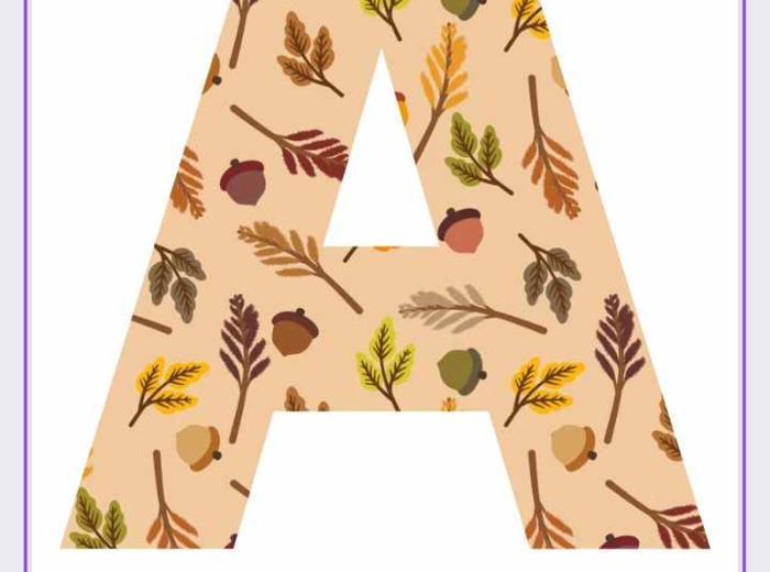 AUTUMN- literkowy baner girlanda