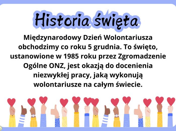 DZIEŃ WOLONTARIUSZA -5 grudnia - gazetka szkolna