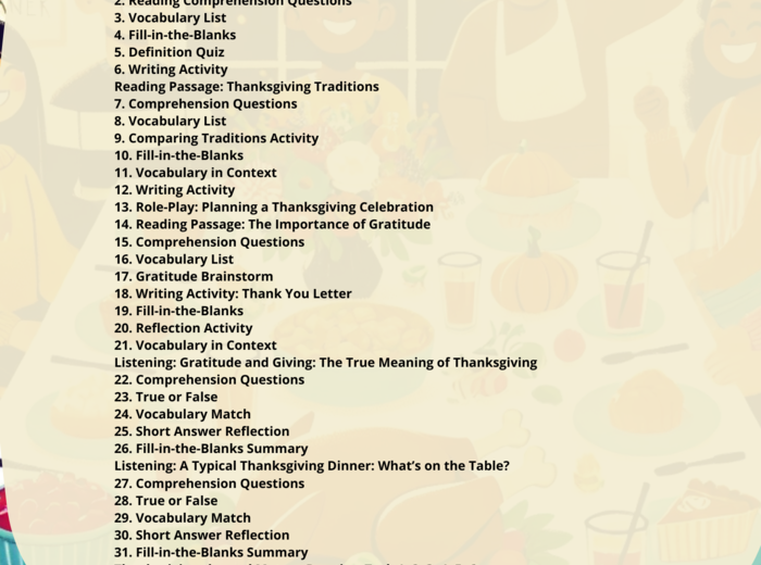 ZESTAW 4 Gotowych Lekcji: Thanksgiving Day (A2-B1;B1-B2) orazBlack Friday (A2-B1;B1-B2)