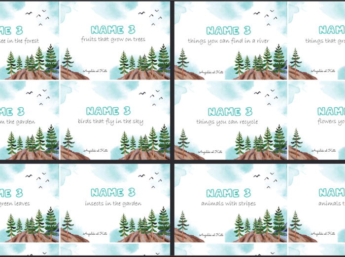 Nature (Świat Przyrody) gra Name 3 /56 kart