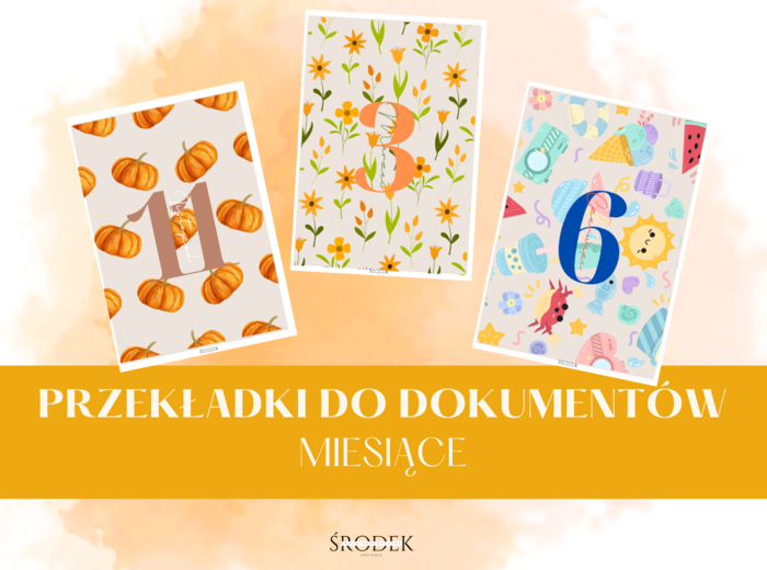 PRZEKŁADKI DO DOKUMENTÓW - nazwy miesięcy