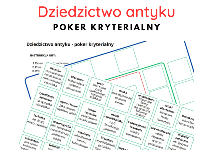 Dziedzictwo antyku - poker kryterialny
