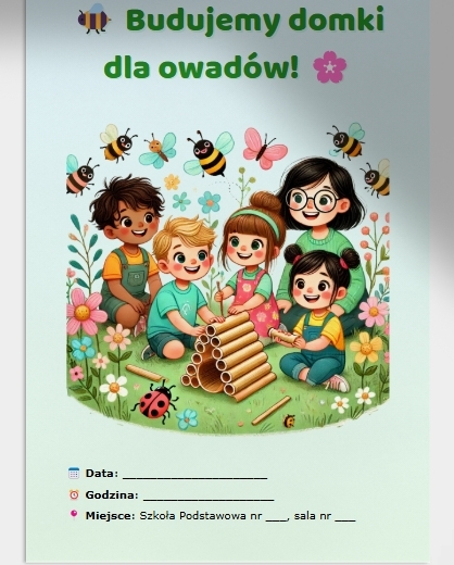 Warsztaty budowy domków dla owadów