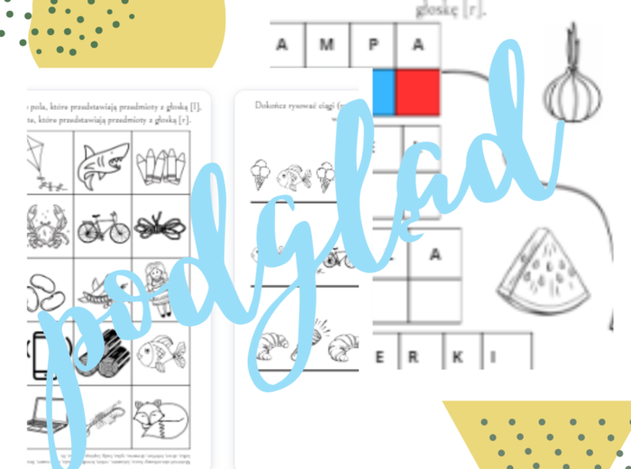 Różnicowanie głosek R-L || edukacja przedszkolna || logopedia
