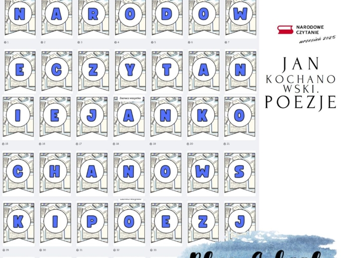 Baner - Narodowe Czytanie 2025 - Jan Kochanowski, poezje