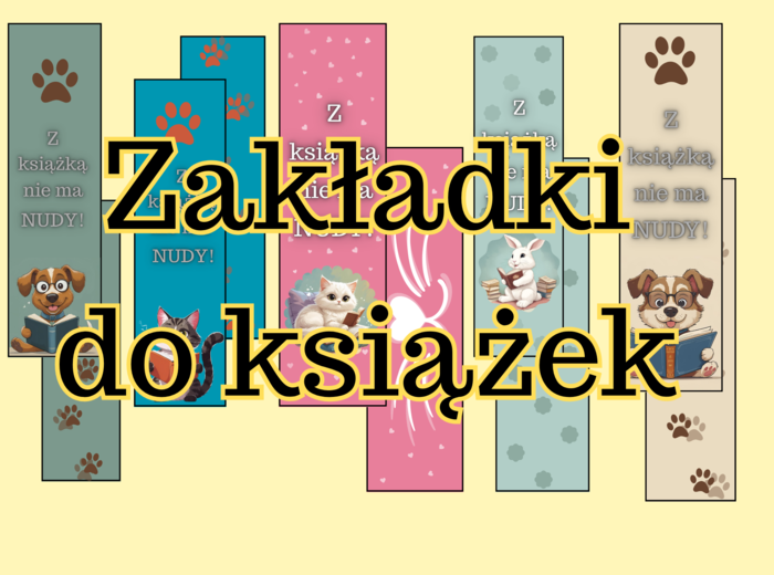 Zakładki zwierzątka/ koniec roku/ dla najmłodszych/ rozwój czytelnictwa/ upominek