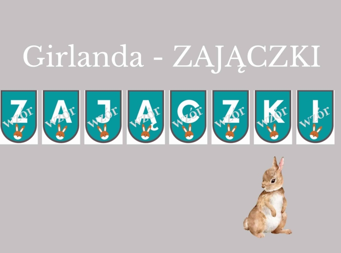 Girlanda dla grupy ZAJĄCZKI