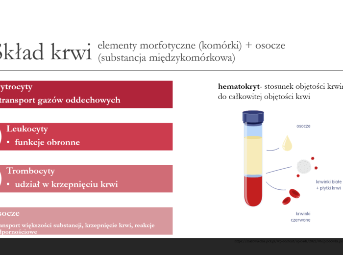 Skład i funkcje krwi 3 KLASA ROZSZERZENIE BIOLOGIA