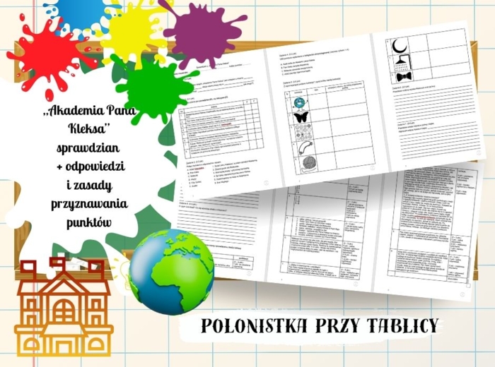 „Akademia Pana Kleksa” sprawdzian + odpowiedzi i zasady przyznawania punktów