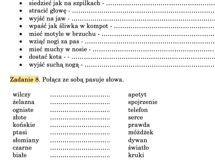 Ćwiczenia leksykalne