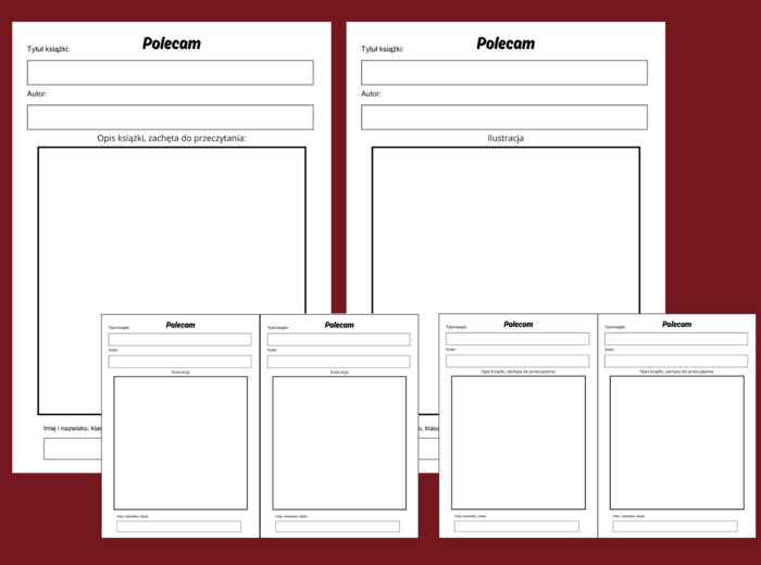 POLECAJKI czytelników - BIBLIOTEKA - 2 wersje - 2 formaty