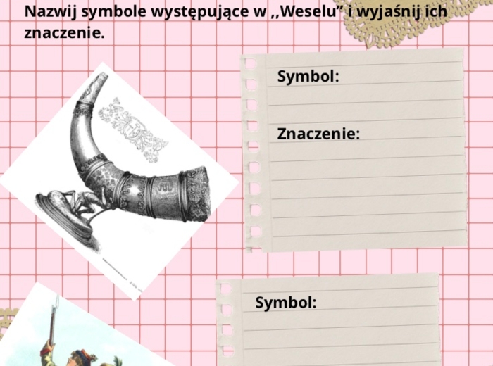 Symbole w ,,Weselu". Karty pracy