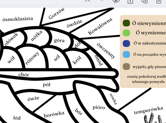 Kolorowanka ortograficzna - ó