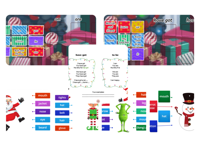 Świąteczny materiał do powtórki gramatyki HAVE GOT + TO BE