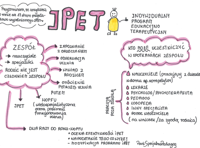 IPET. Wizualna karta informacyjna. Pedagog specjalny.