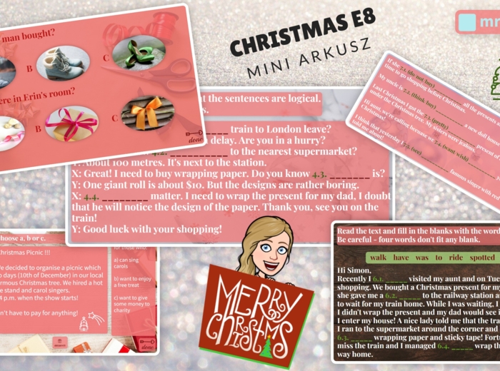 e8 Christmas exam practice mini arkusz - egzamin ósmoklasisty