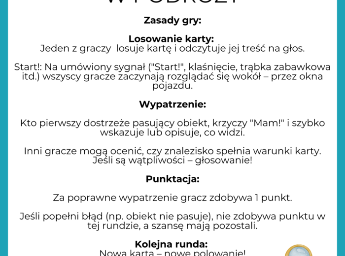 WYPATRZ TO! GRA PODRÓŻNA