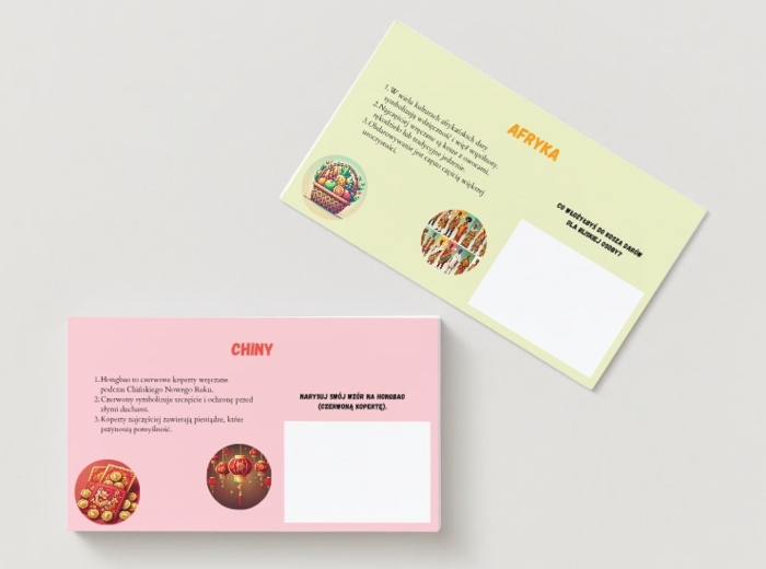 Tradycje obdarowywania w różnych kulturach (Japonia, Indie, Chiny, Afryka, Europa). Symbolika i przesądy. Ciekawostki. Quiz. Memory. Karta pracy.