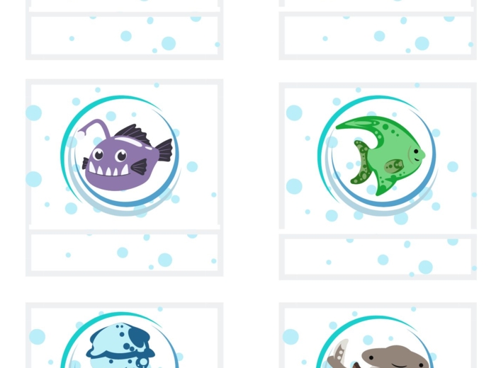 ZNACZKI PRZEDSZKOLNE. ZWIERZĘTA MORSKIE. CZĘŚĆ I.