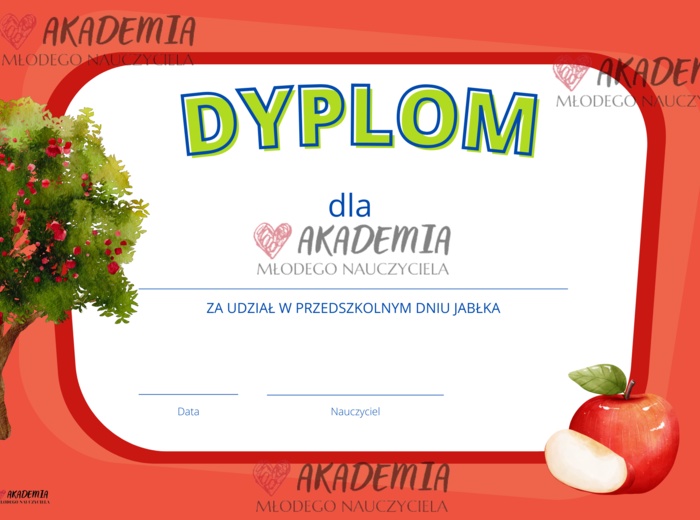 DZIEŃ JABŁKA - GIRLANDA, KARTY PRACY, ZABAWY, KOLOROWANKI, MATERIAŁY EDUKACYJNE