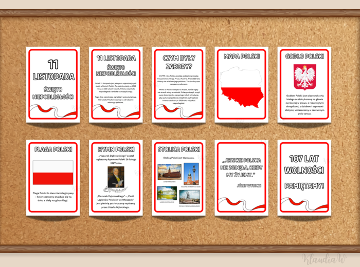 11 listopada Święto Niepodległości - gazetka szkolna