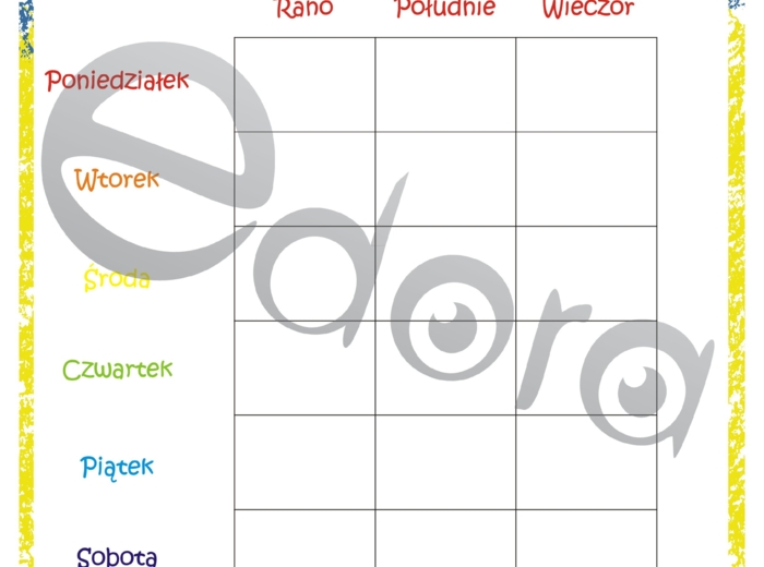 Przedszkole. Tygodniowy kalendarz obserwatora pogody z naklejkami