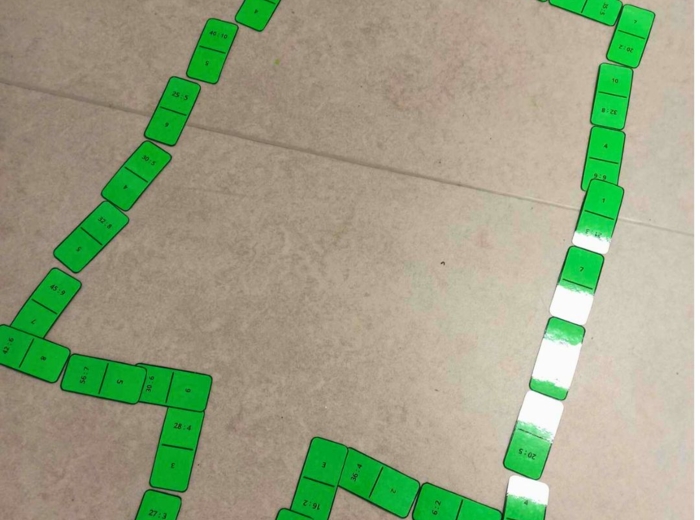 Domino matematyczne - tabliczka dzielenia