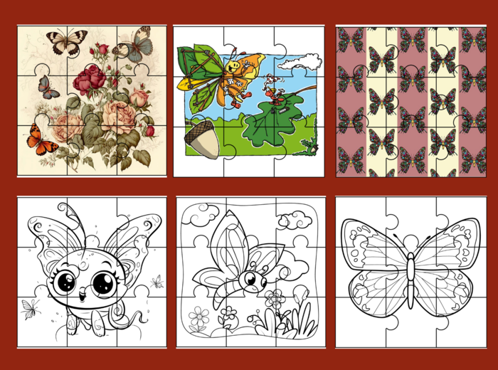 DZIEŃ MOTYLA – PUZZLE – 17 obrazków