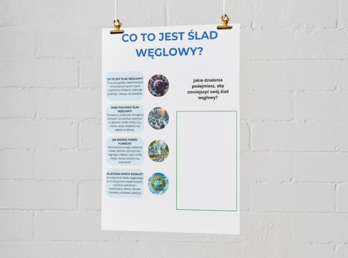 10 sposobów na ekologię w domu. Co to jest ślad węglowy? Plakaty