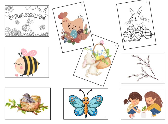 Pakiet ozdób wiosenno-wielkanocnych – 300 stron | Gazetki, dekoracje do klasy