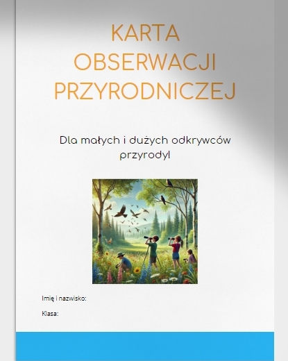 Karty do obserwacji przyrody