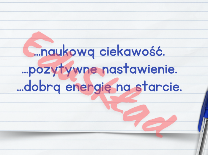 Nowy rok szkolny jest szansą na…
