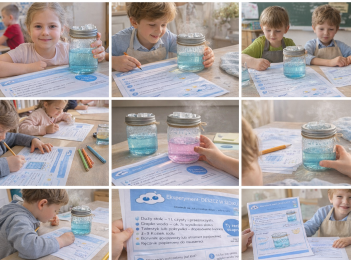 Eksperyment: deszcz w słoiku